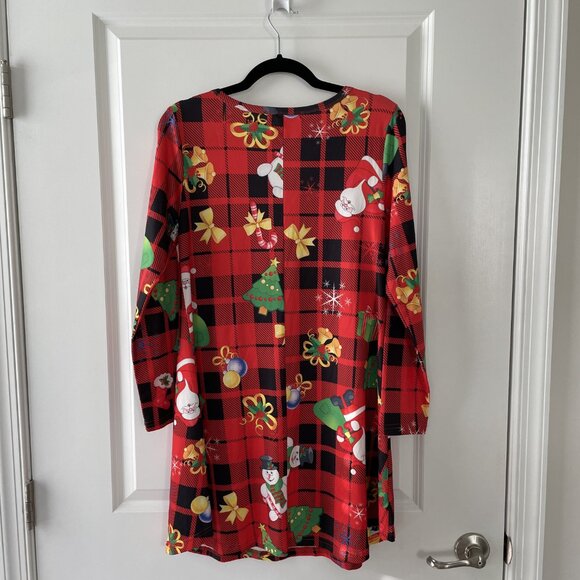 Long Sleeve Casual Funny Christmas Dress or Top Size Medium - Picture 4 of 8